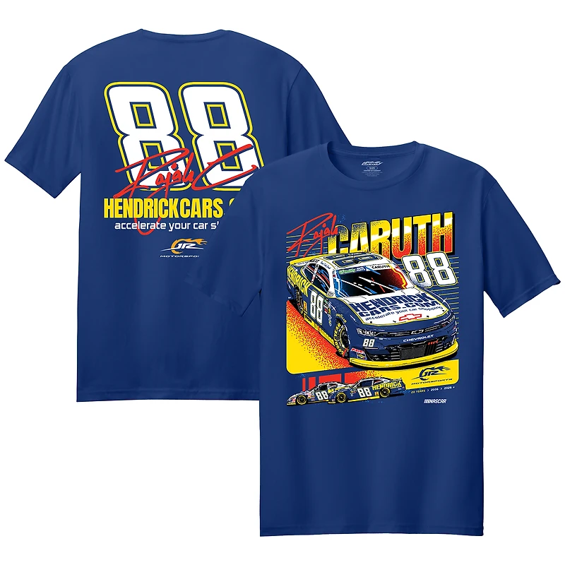 Men's Classic Ink Royal Rajah Caruth HendrickCars.com #88 Retro Style Car T-Shirt