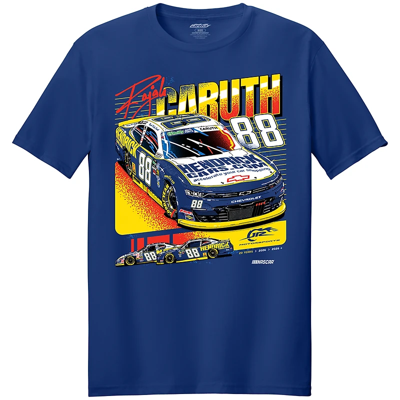 Men's Classic Ink Royal Rajah Caruth HendrickCars.com #88 Retro Style Car T-Shirt