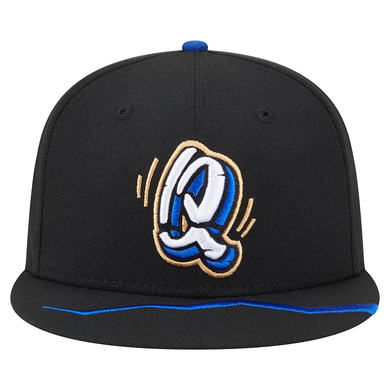 Men's New Era Black Rancho Cucamonga Quakes Authentic Collection 59FIFTY Fitted Hat