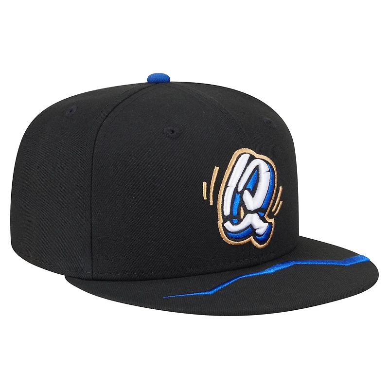 Men's New Era Black Rancho Cucamonga Quakes Authentic Collection 59FIFTY Fitted Hat