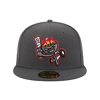 Casquette ajustée 59FIFTY grise pour homme New Era Rancho Cucamonga Quakes Theme Nights
