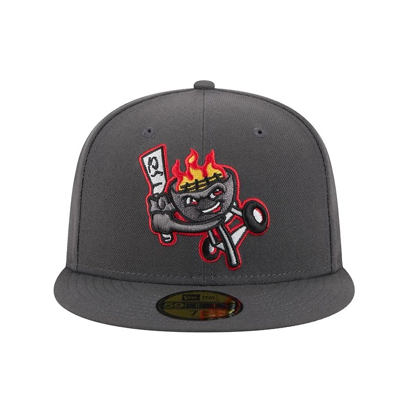 Casquette ajustée 59FIFTY grise pour homme New Era Rancho Cucamonga Quakes Theme Nights