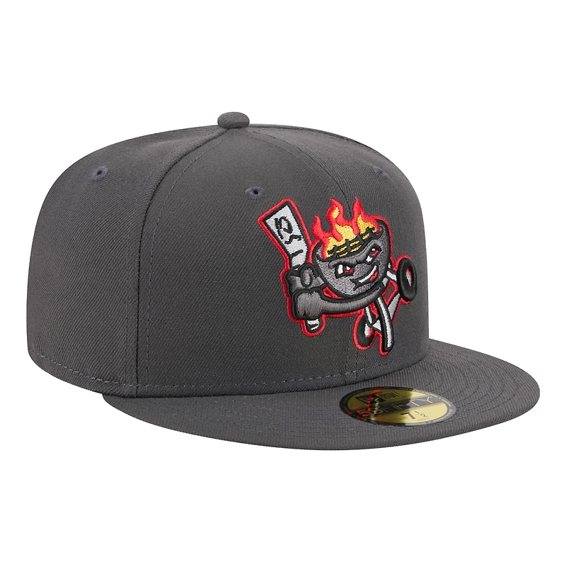 Casquette ajustée 59FIFTY grise pour homme New Era Rancho Cucamonga Quakes Theme Nights