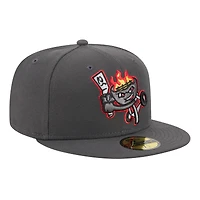 Casquette ajustée 59FIFTY grise pour homme New Era Rancho Cucamonga Quakes Theme Nights