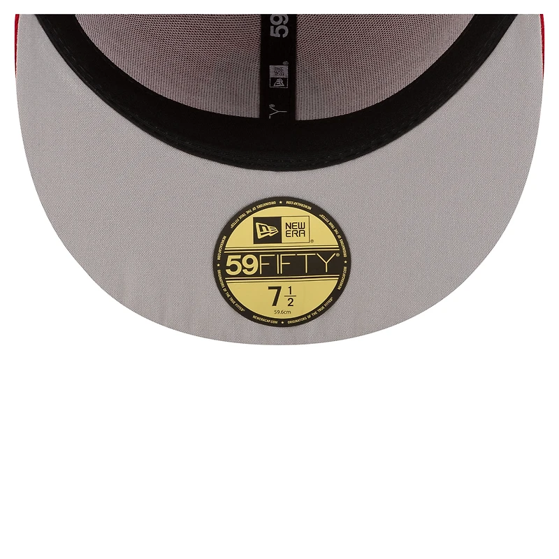 Casquette ajustée New Era rouge Rancho Cucamonga Quakes Authentic Collection 59FIFTY pour homme