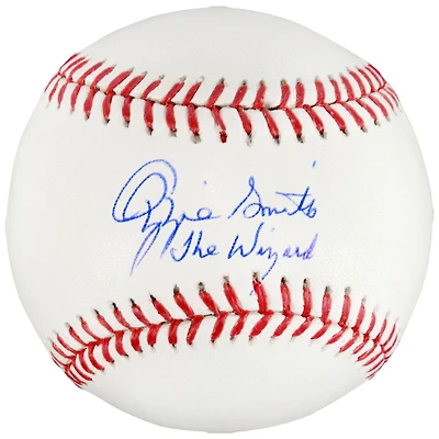 Baseball autographié par Rawlings Ozzie Smith des Cardinals de St. Louis avec l'inscription « The Wizard »