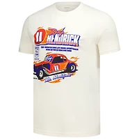 T-shirt homme crème à carreaux, motif drapeau sport, Ray Hendrick, intronisé au Temple de la renommée