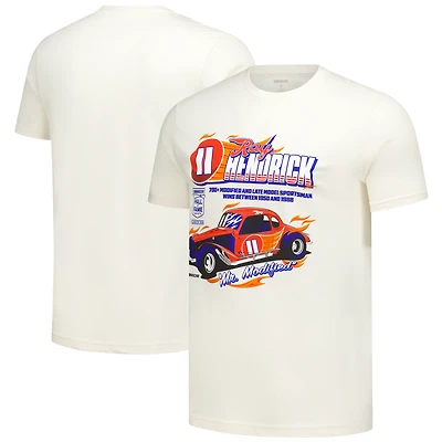 Men's Checkered Flag Sports Cream Ray Hendrick Hall of Fame Inductee T-Shirt