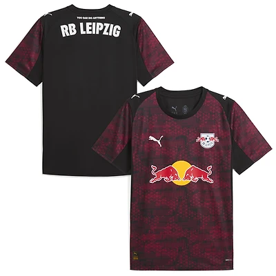 Men's Puma  Black RB Leipzig 2025/26 Away Replica Jersey