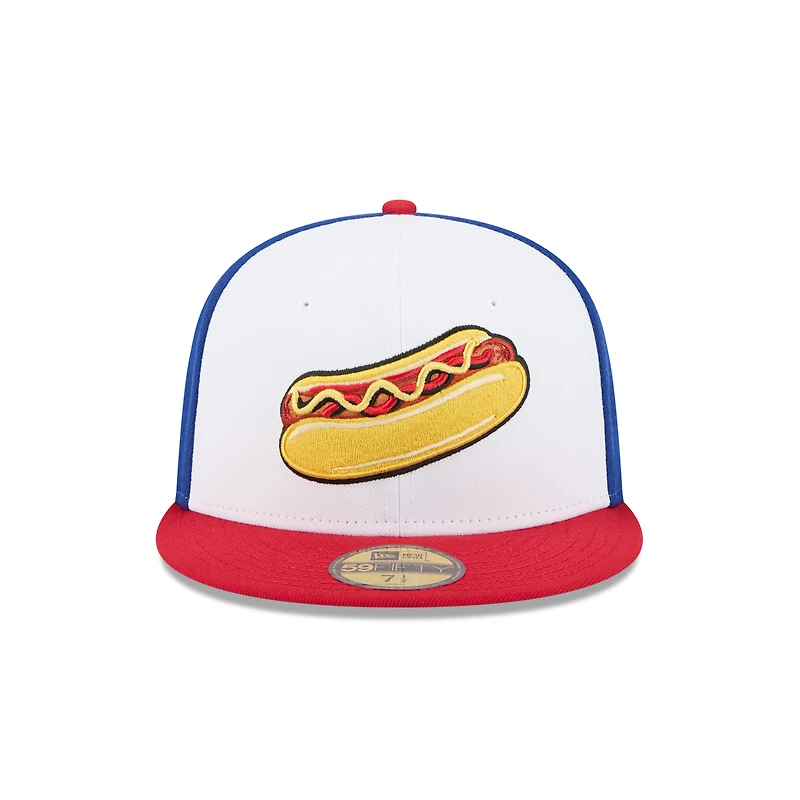 Casquette ajustée 59FIFTY blanche New Era pour homme, thème Reading Fightin Phils