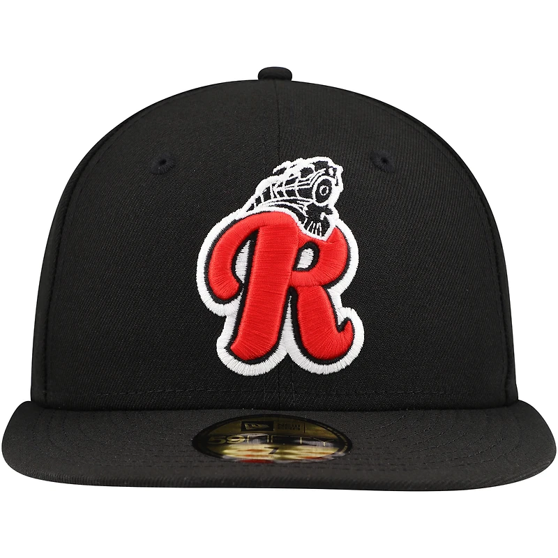 Casquette ajustée 59FIFTY noire Reading Fightin Phils Authentic Collection pour hommes