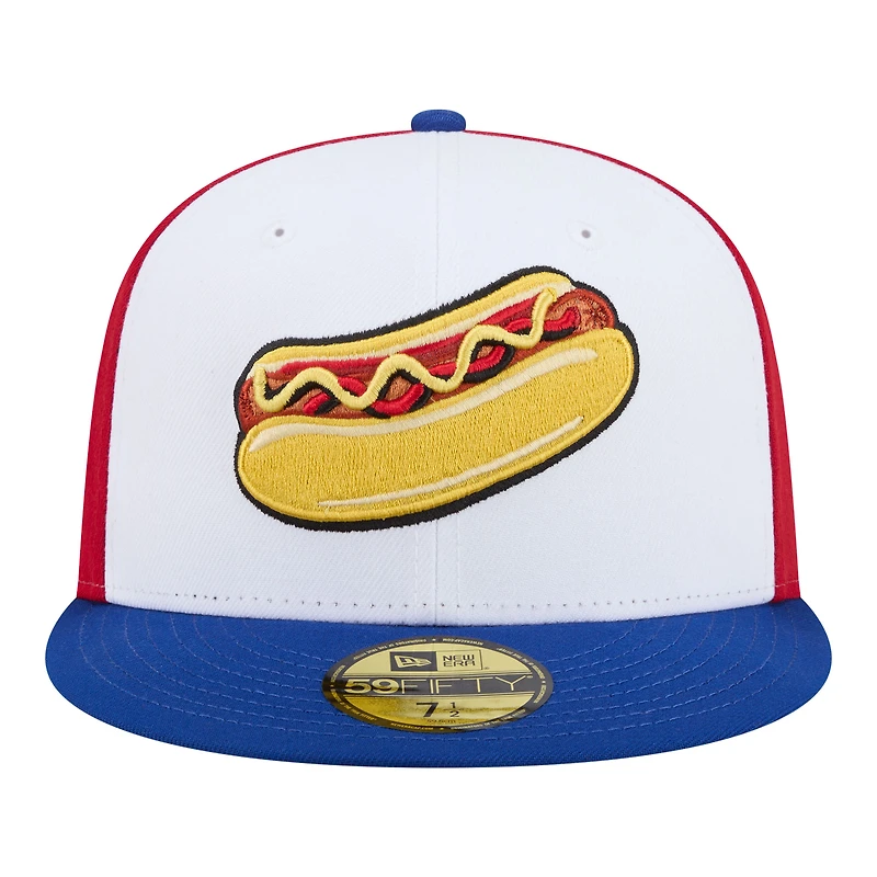 Casquette ajustée New Era 59FIFTY rouge/blanc/bleue pour homme, édition spéciale Fightin Phils Minor League Theme Nights