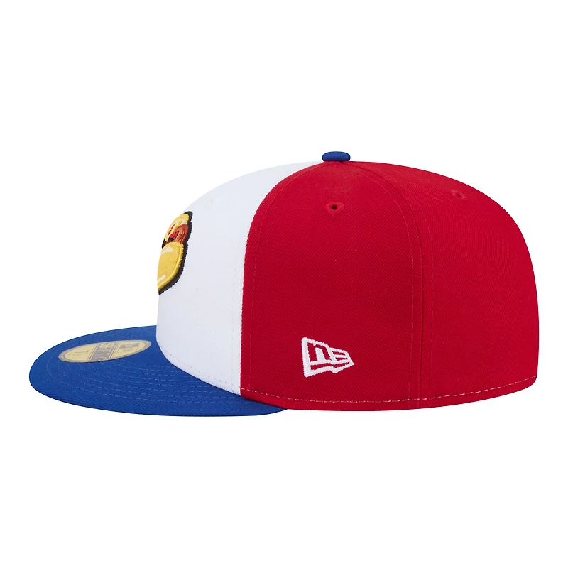 Casquette ajustée New Era 59FIFTY rouge/blanc/bleue pour homme, édition spéciale Fightin Phils Minor League Theme Nights