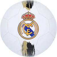 Ballon de football blanc/or avec logo autographié par Arda Güler du Real Madrid