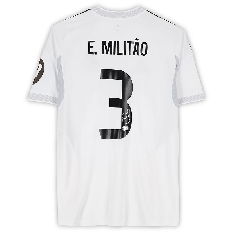 Eder Gabriel Militao Real Madrid Autographed White adidas 2025-26 Home Jersey