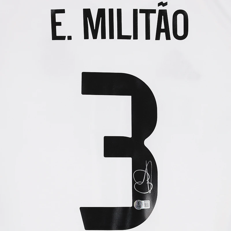 Eder Gabriel Militao Real Madrid Autographed White adidas 2025-26 Home Jersey