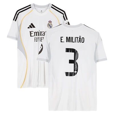 Eder Gabriel Militao Real Madrid Autographed White adidas 2025-26 Home Jersey