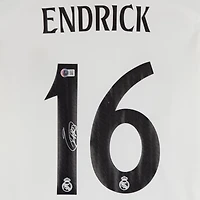 Endrick Real Madrid Autographed 2024-25 White adidas Jersey 