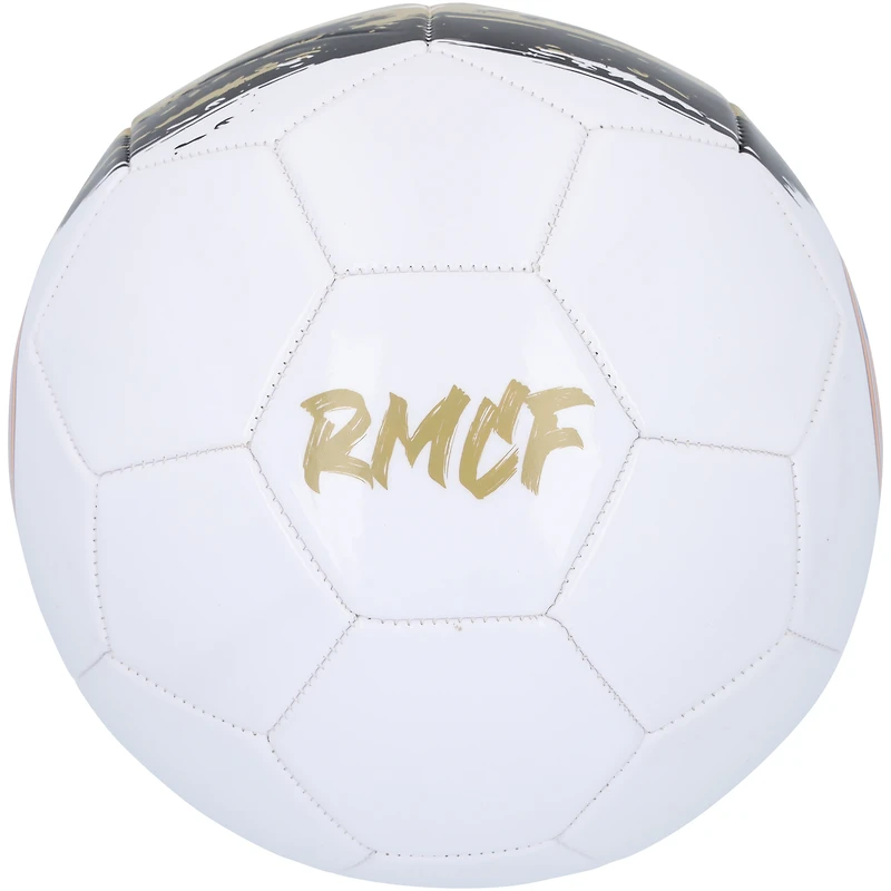 Ballon de football blanc/or autographié par Endrick Real Madrid