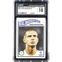 Carte de recrue n° 821 authentifiée CGC de Franco Mastantuono, Real Madrid, série Topps Living Set 2025 UEFA CC, n° 10