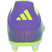 Crampons de football adidas F50 violets et jaunes autographiés par Franco Mastantuono du Real Madrid