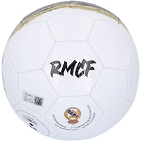 Ballon de football blanc/or avec logo autographié par Franco Mastantuono du Real Madrid