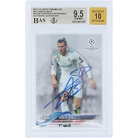 Carte de Gareth Bale (Real Madrid) autographiée, Topps Chrome UEFA 2017-18 n° 75, authentifiée par Beckett Fanatics Witnessed (note : 9,5/10).