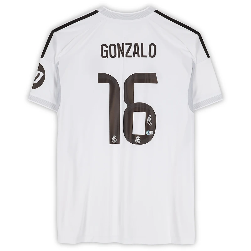Gonzalo García Real Madrid Autographed White adidas 2025-26 Home Jersey