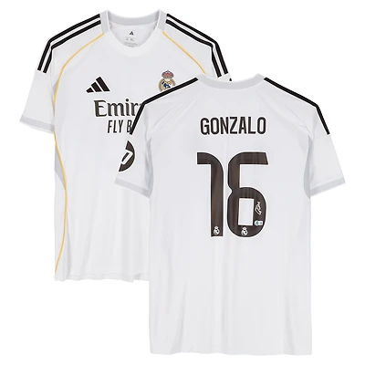 Gonzalo García Real Madrid Autographed White adidas 2025-26 Home Jersey