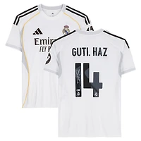 Maillot domicile blanc adidas Modern autographié par José Hernández du Real Madrid