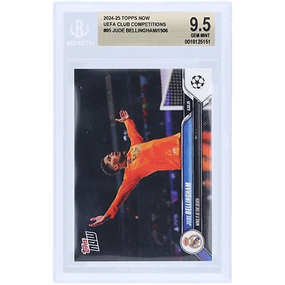Jude Bellingham Real Madrid 2024-25 Topps Now Wins It At The Death #95 BGS Authenticated 9.5 Card