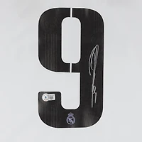 Maillot Adidas blanc dédicacé par Karim Benzema du Real Madrid 2022-23