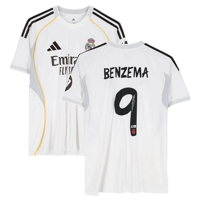 Karim Benzema Real Madrid Autographed White adidas Modern Home Jersey