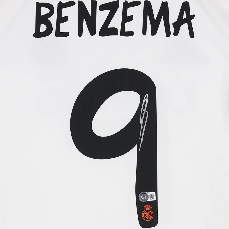 Karim Benzema Real Madrid Autographed White adidas Modern Home Jersey