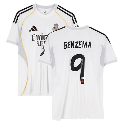 Karim Benzema Real Madrid Autographed White adidas Modern Home Jersey