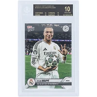 Kylian Mbappé Real Madrid 2024-25 Topps Now First UCL Hat-Trick For Real Madrid C.F. Black Label #108 BGS Authenticated 10 Card - 10,10,10,10 Subgrades
