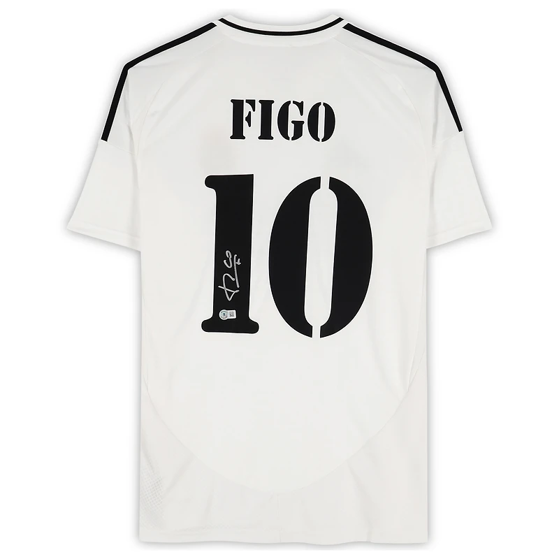 Luis Figo Real Madrid Autographed 2024-25 White Home adidas Jersey - BAS