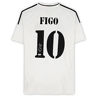 Luis Figo Real Madrid Autographed 2024-25 White Home adidas Jersey - BAS