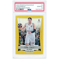 Luka Dončić Real Madrid 2023 Panini Prizm Euroleague Gold Prizm #3 #3/10 PSA Authenticated 10 Card