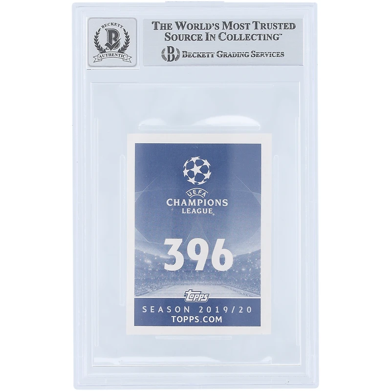 Luka Modric Real Madrid Autographed 2019-20 Topps UEFA Sticker #396 Beckett Fanatics Witnessed Authenticated 10 Card