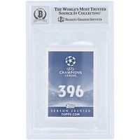 Luka Modric Real Madrid Autographed 2019-20 Topps UEFA Sticker #396 Beckett Fanatics Witnessed Authenticated 10 Card