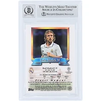 Luka Modric Real Madrid Autographed 2022-23 Topps Finest Flashbacks UEFA #35 Beckett Fanatics Witnessed Authenticated 10 Card