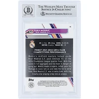 Luka Modric Real Madrid Autographed 2022-23 Topps Finest UEFA #26 Beckett Fanatics Witnessed Authenticated 10 Card 