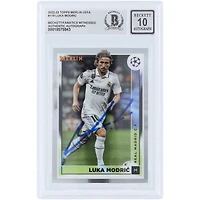 Luka Modric Real Madrid Autographié 2022-23 Topps Merlin UEFA #119 Beckett Fanatics Witnessed Authenticated 10 Card