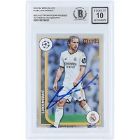 Luka Modric Real Madrid Autographed 2023-24 Topps Merlin UEFA #106 Beckett Fanatics Witnessed Authenticated 10 Card 