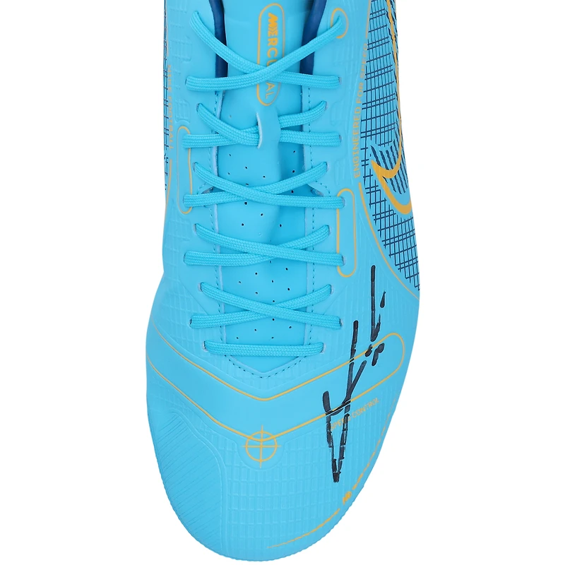 Luka Modric Real Madrid Autographed Mercurial Light Blue Nike Soccer Cleat - BAS