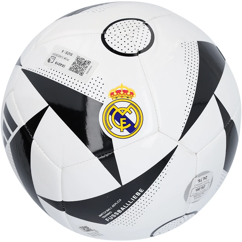 Ballon de football blanc avec logo adidas autographié par Luka Modric du Real Madrid