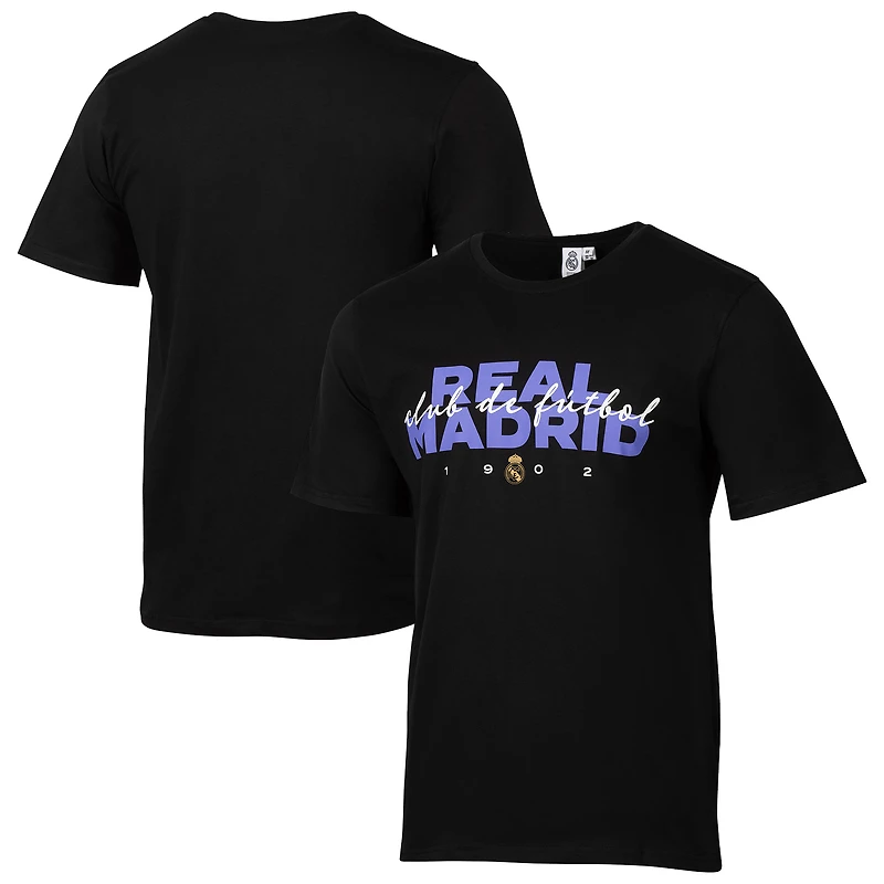 Men's Sport Design Sweden Black Real Madrid Graphic T-Shirt