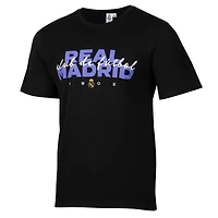 T-shirt graphique noir pour homme avec motif sportif Suède Real Madrid