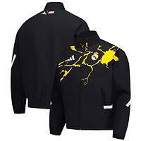 Men's adidas Black Real Madrid x Marvel Anthem Full-Zip Jacket